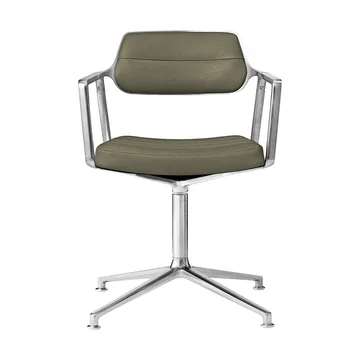 Vipp453 Swivel kontorsstol - Leather bosco green-pol. aluminium - Vipp