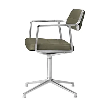 Vipp453 Swivel kontorsstol - Leather bosco green-pol. aluminium - Vipp