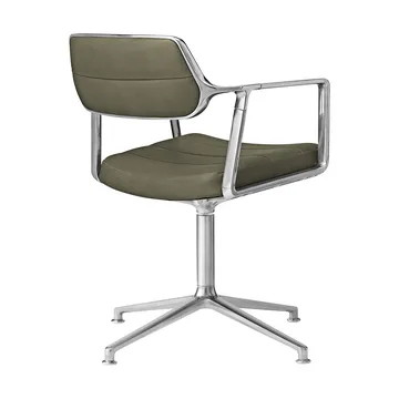 Vipp453 Swivel kontorsstol - Leather bosco green-pol. aluminium - Vipp