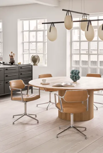 Vipp453 Swivel kontorsstol - Leather camel-pol. aluminium - Vipp