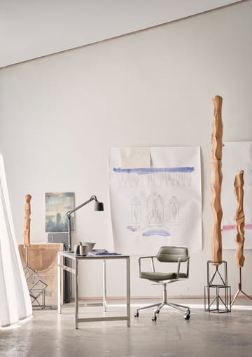 Vipp453+ Swivel kontorsstol med hjul - Pol. aluminium-bosco green - Vipp