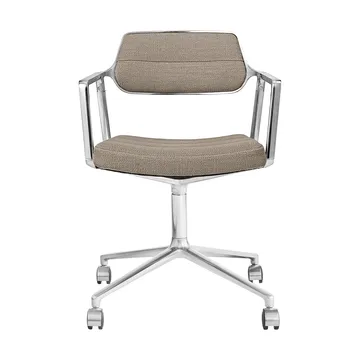 Vipp453 Swivel kontorsstol med hjul - Tide dark sand-pol. aluminium - Vipp