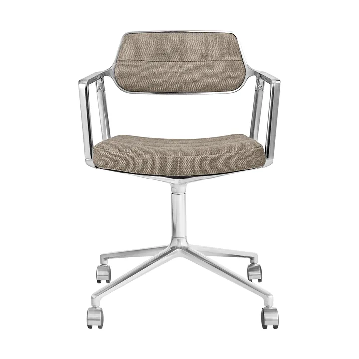 Vipp453 Swivel kontorsstol med hjul - Tide dark sand-pol. aluminium - Vipp