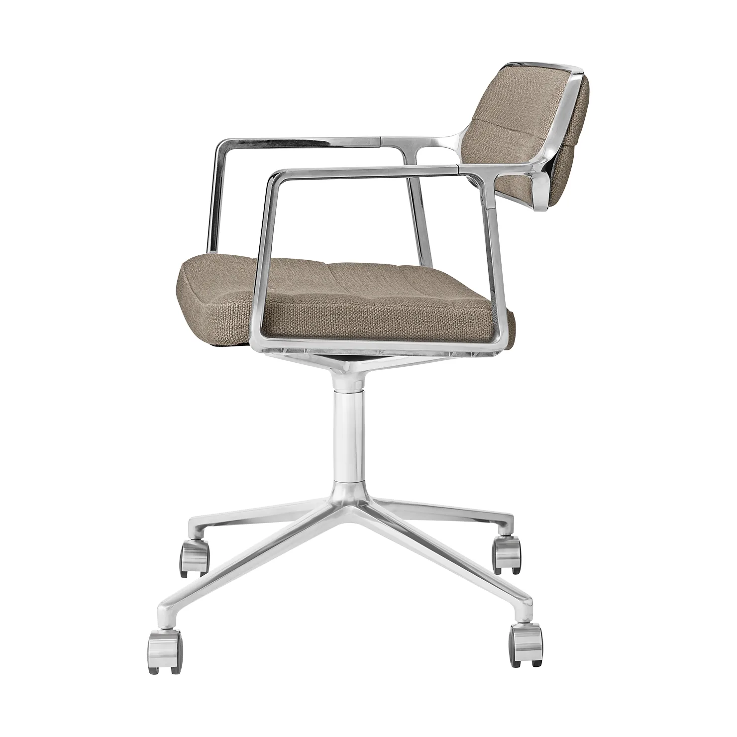 Vipp453 Swivel kontorsstol med hjul, Tide dark sand-pol. aluminium Vipp