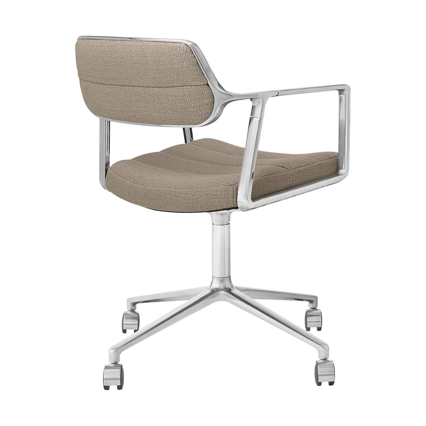 Vipp453 Swivel kontorsstol med hjul, Tide dark sand-pol. aluminium Vipp