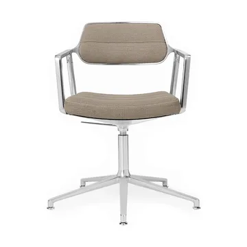 Vipp453+ Swivel kontorsstol - Pol. aluminium-dark sand - Vipp