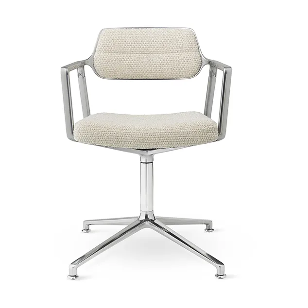 Vipp453 Swivel kontorsstol Wavy off white-light grey-pol. aluminium