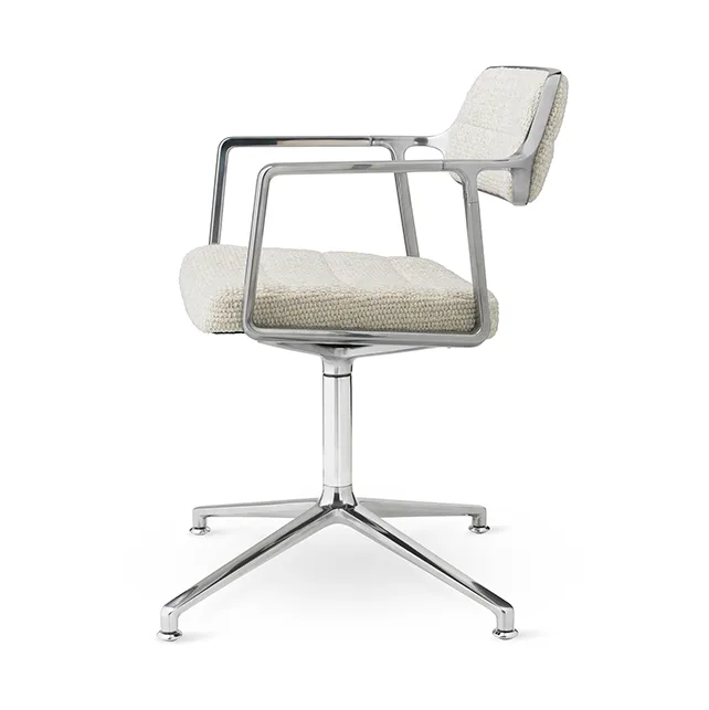 Vipp453 Swivel kontorsstol, Wavy off white-light grey-pol. aluminium Vipp