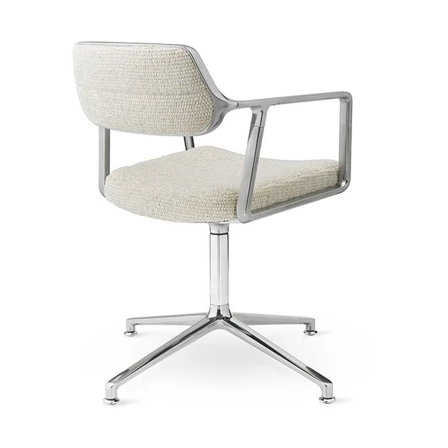 Vipp453 Swivel kontorsstol, Wavy off white-light grey-pol. aluminium Vipp