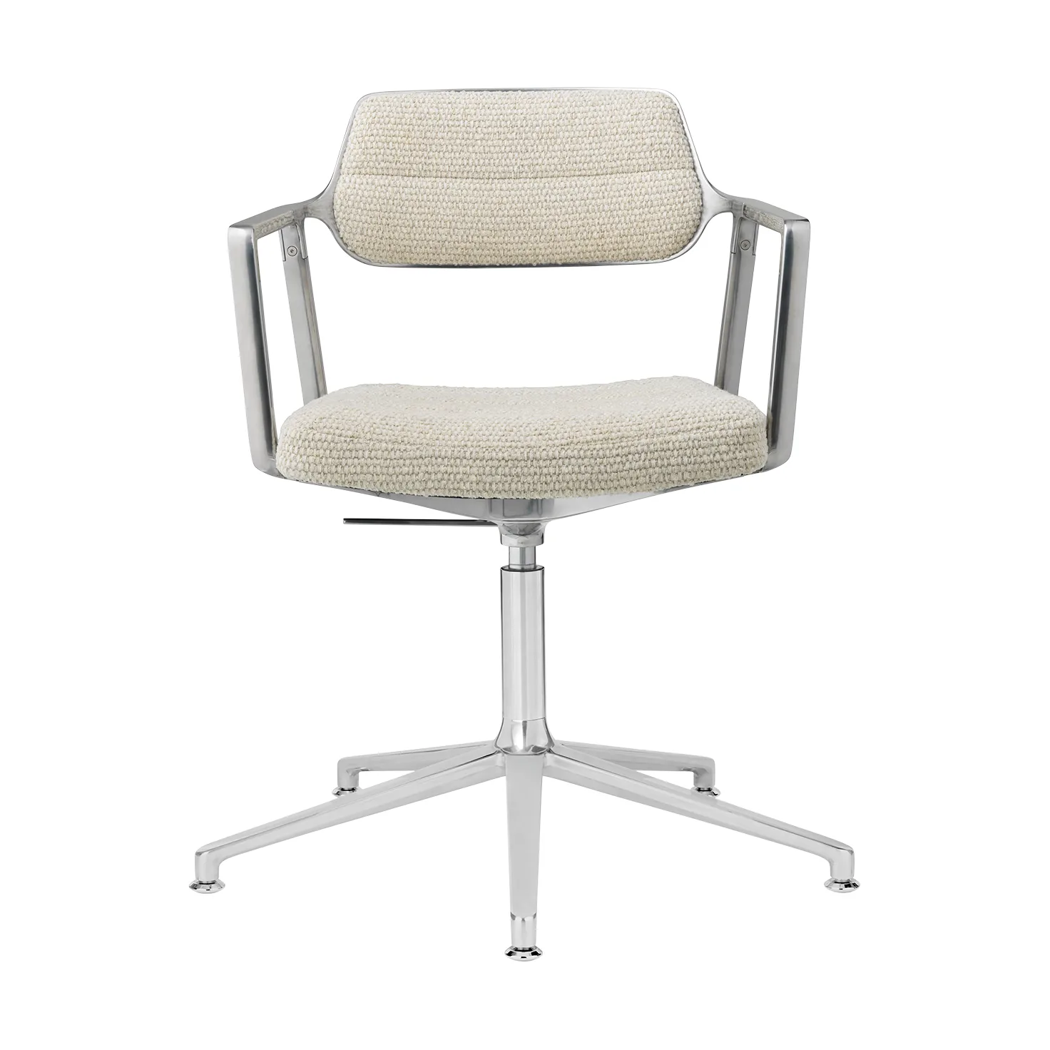 Vipp453+ Swivel kontorsstol, Wavy off white-light grey-pol. aluminium Vipp
