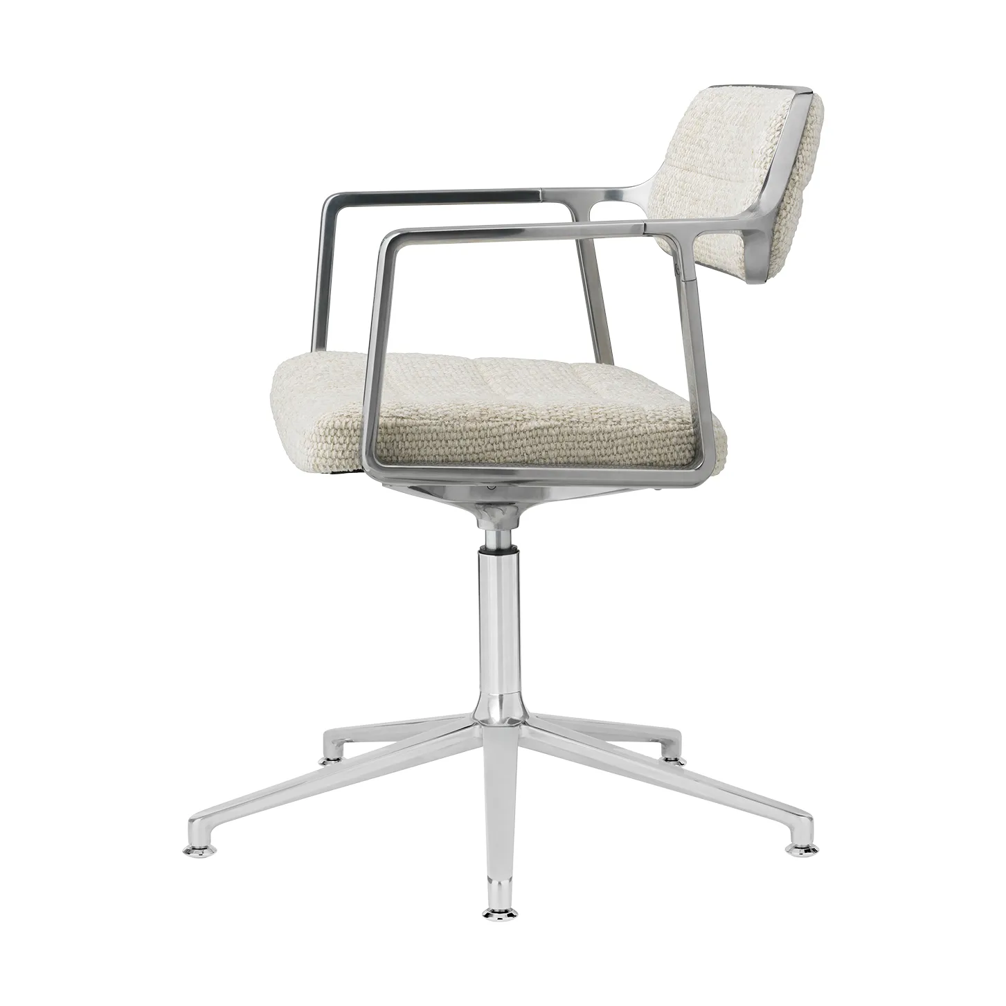 Vipp453+ Swivel kontorsstol, Wavy off white-light grey-pol. aluminium Vipp