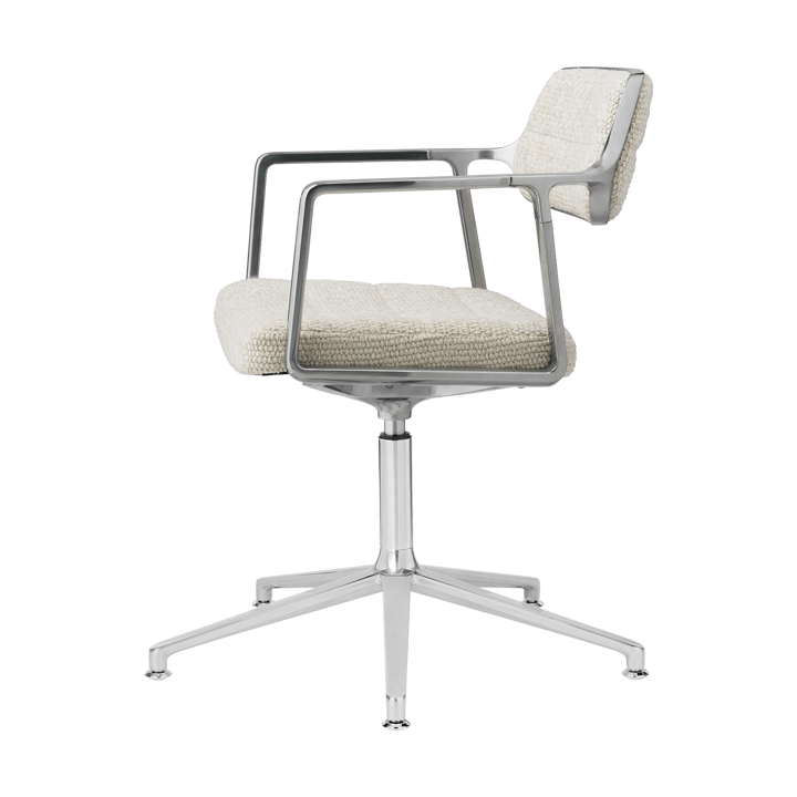 Vipp453+ Swivel kontorsstol, Wavy off white-light grey-pol. aluminium Vipp
