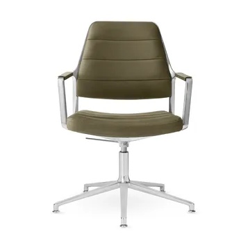 Vipp455+ Swivel chair kontorsstol - Bosco leather-polished aluminium - Vipp