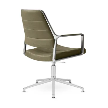Vipp455+ Swivel chair kontorsstol - Bosco leather-polished aluminium - Vipp