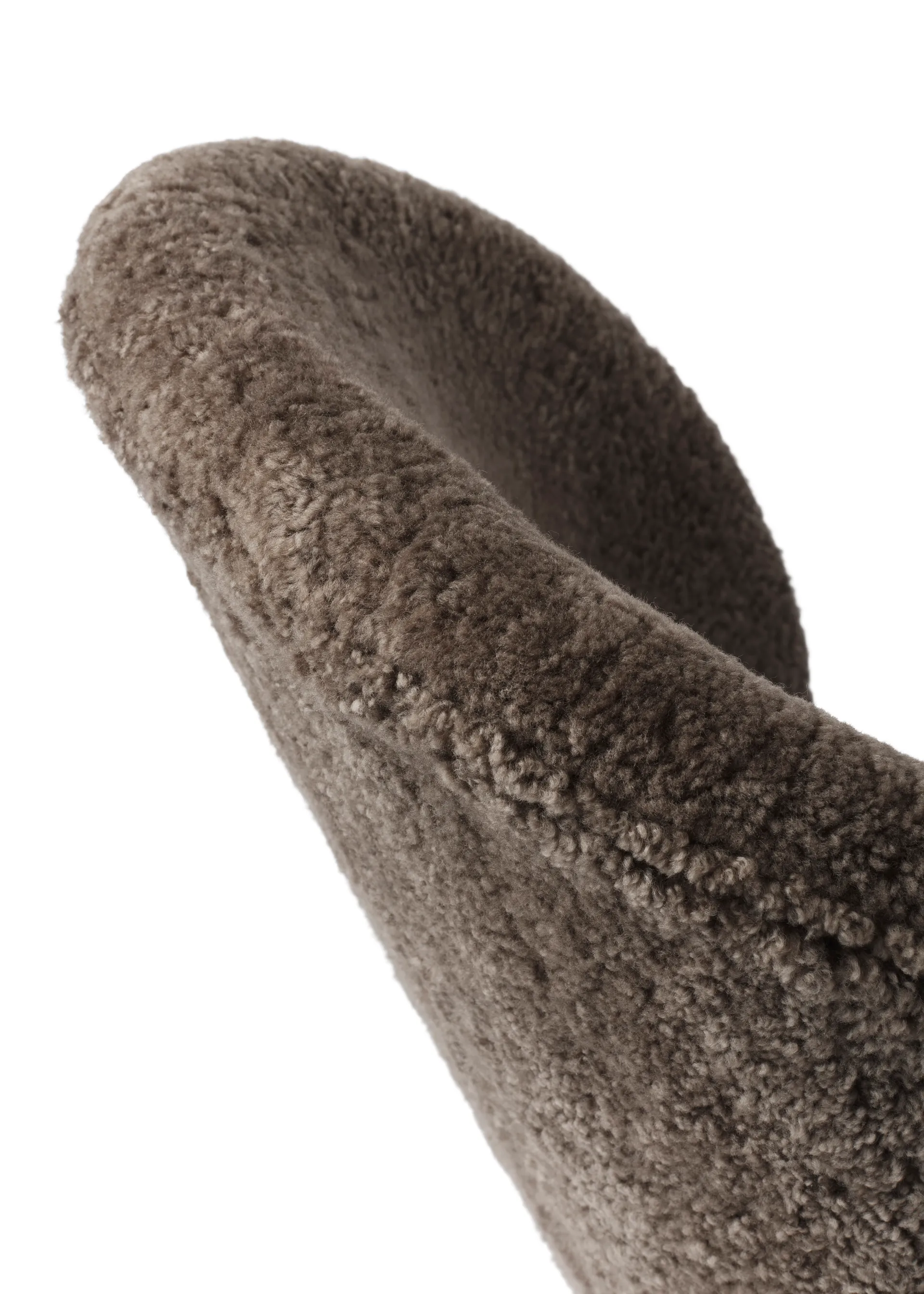 Vipp469 Lodge loungefåtölj low back, Curly 07 umber-dark oak Vipp