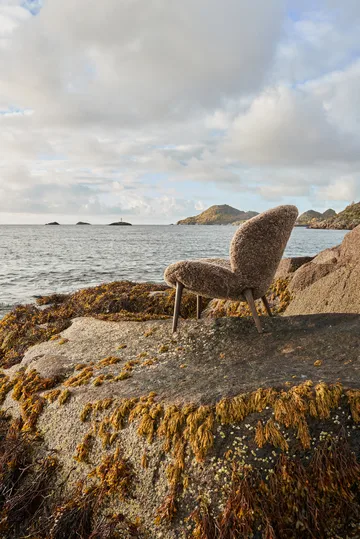 Vipp469 Lodge loungefåtölj low back - Curly 07 umber-dark oak - Vipp