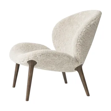 Vipp469 Lodge loungefåtölj low back - Curly 09 off white-dark oak - Vipp