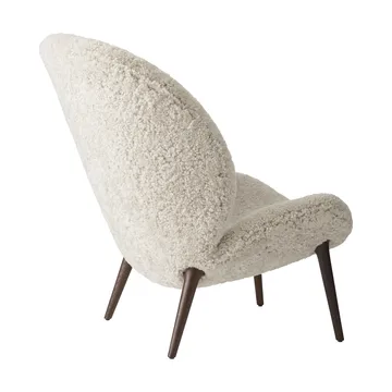 Vipp469 Lodge loungefåtölj low back - Curly 09 off white-dark oak - Vipp