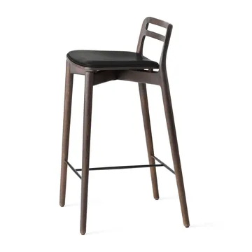 Vipp484 Cabin counter barstol 83 cm - Dark oak-black leather - Vipp