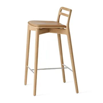 Vipp484 Cabin counter barstol 83 cm - Light oak-sand leather - Vipp