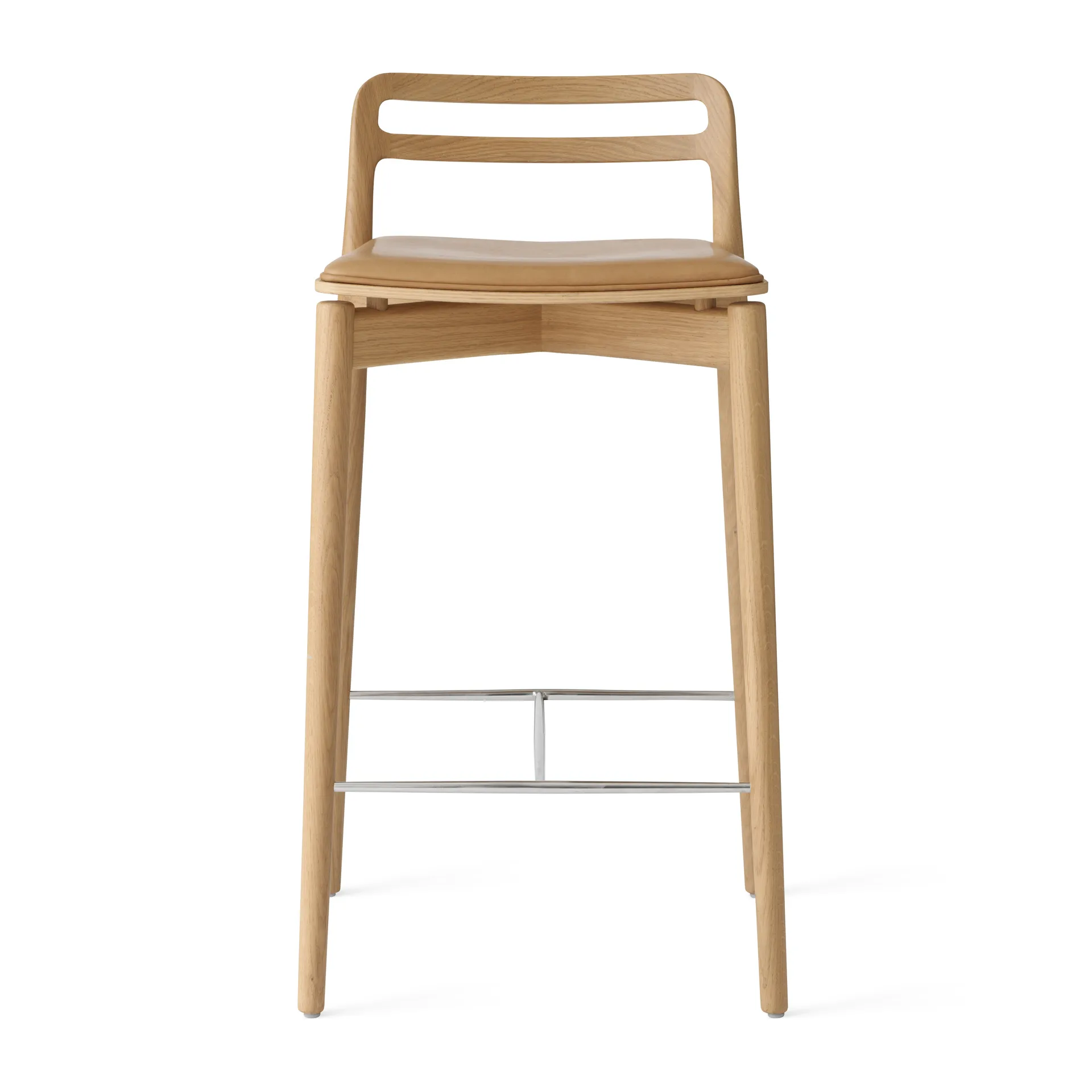 Vipp484 Cabin counter barstol 83 cm, Light oak-sand leather Vipp