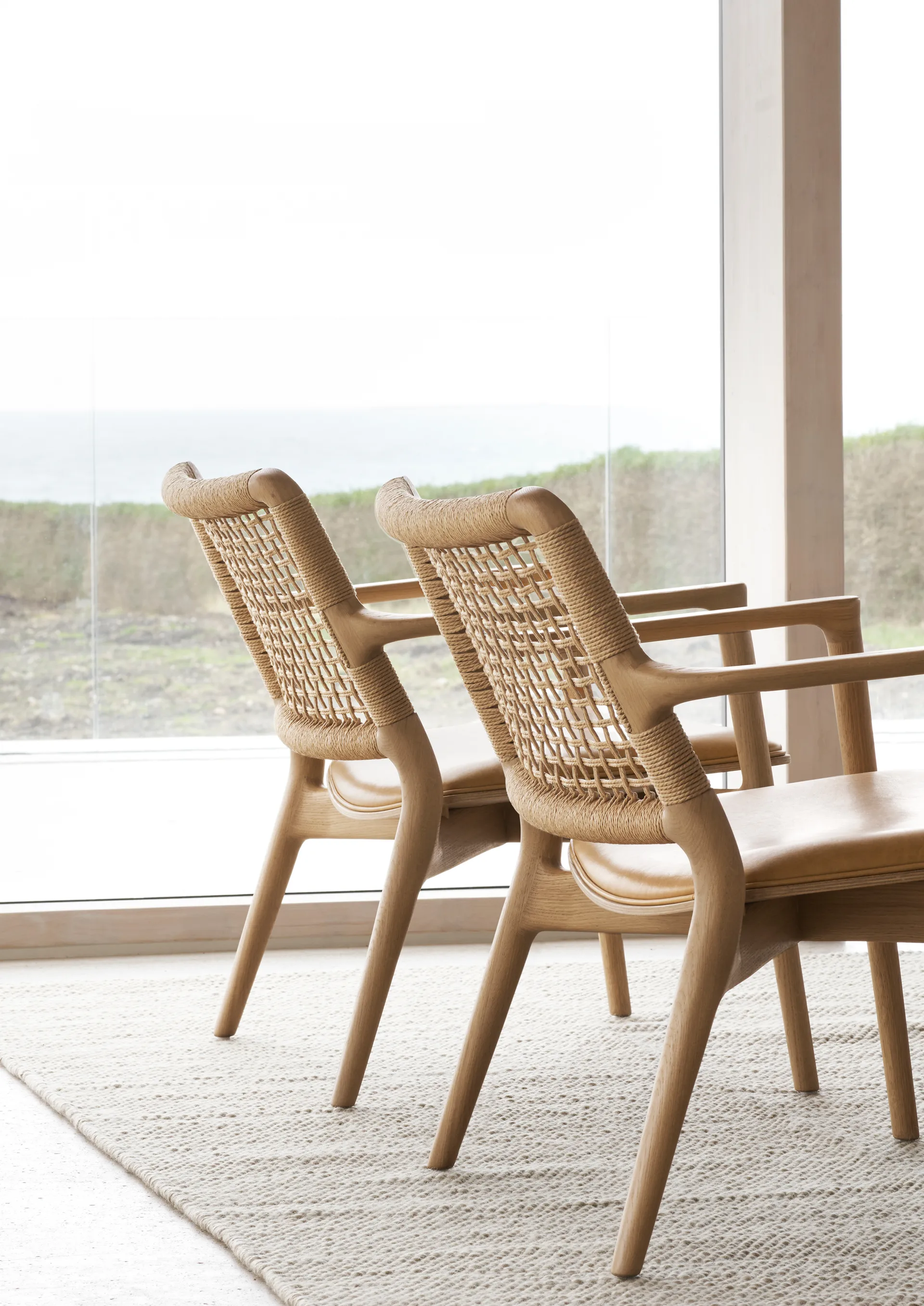 Vipp488 Cabin Lounge Chair, Light oak-sand leather Vipp