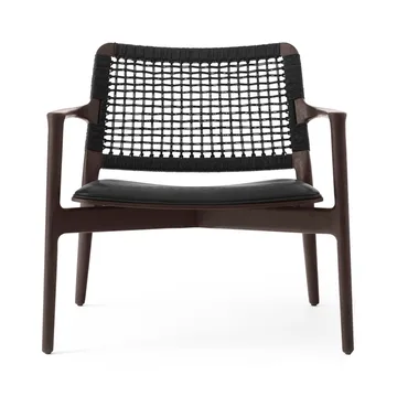 Vipp488 Cabin loungefåtölj - Dark oak-black leather - Vipp