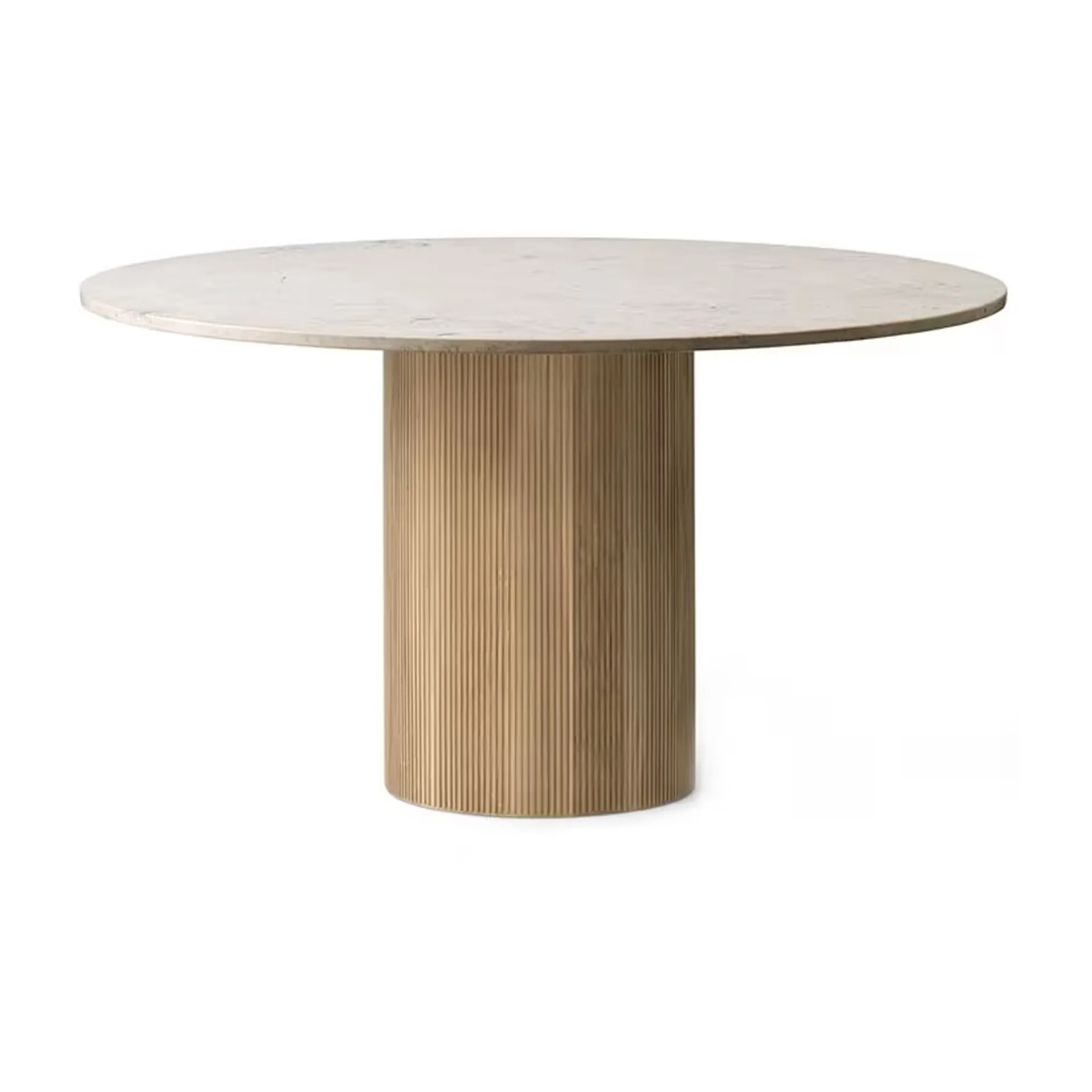 Vipp495 Cabin matbord Ø150 cm, Light Jura marble-light oak Vipp