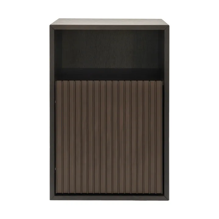 Vipp672 sängbord - Mörk ek-ljus aluminium, vägg, 31,5x48x38 cm - Vipp