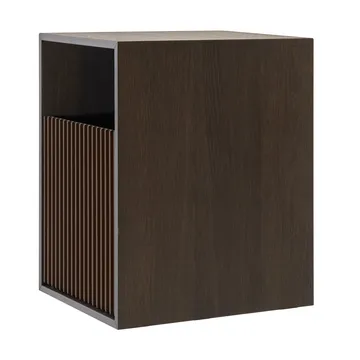Vipp672 sängbord - Mörk ek-ljus aluminium, vägg, 31,5x48x38 cm - Vipp
