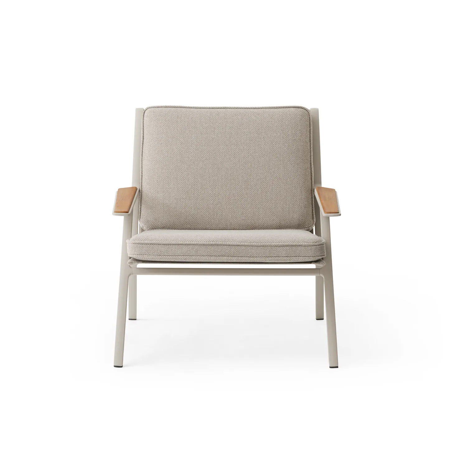 Vipp713 Open-Air lounge fåtölj, Teak-grå aluminiumben Vipp