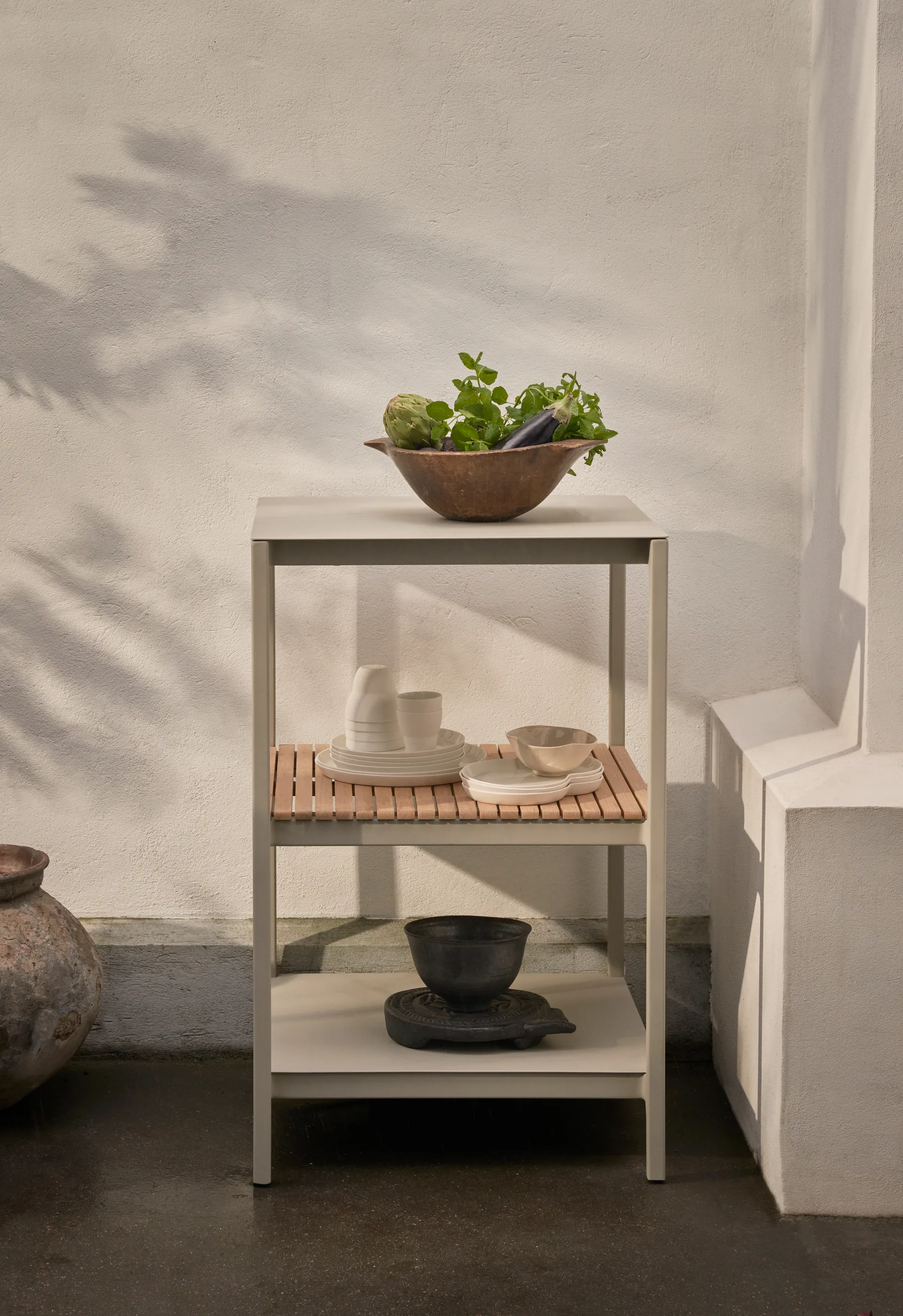 Vipp740 Open-Air köksmodul small, Warm grey, 59x59x93 cm Vipp