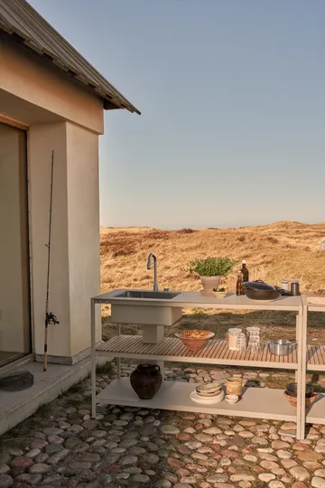 Vipp742 Open-Air köksmodul med diskho - Warm grey, 154x59x93 cm - Vipp