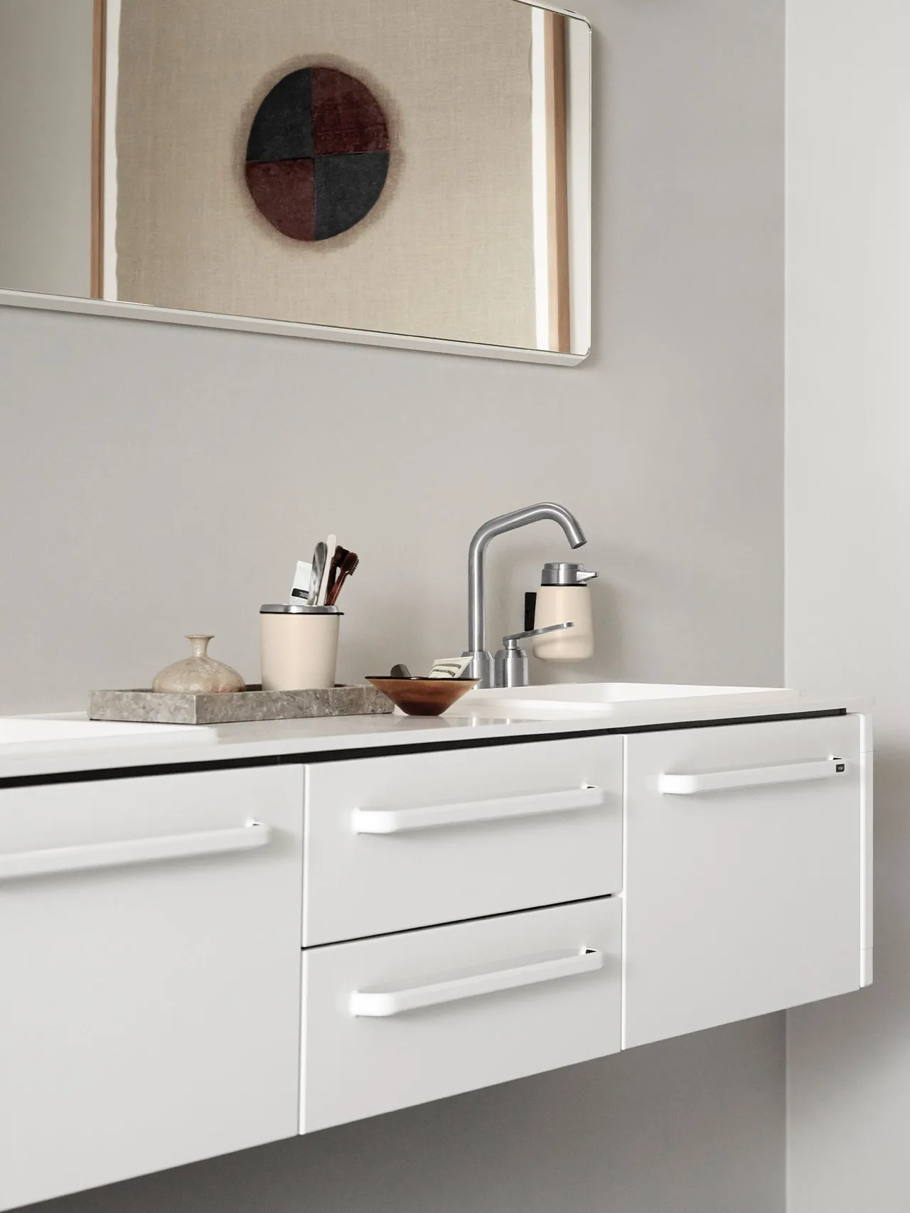 Vipp9 tvålpump vägg 400 ml, Beige Vipp