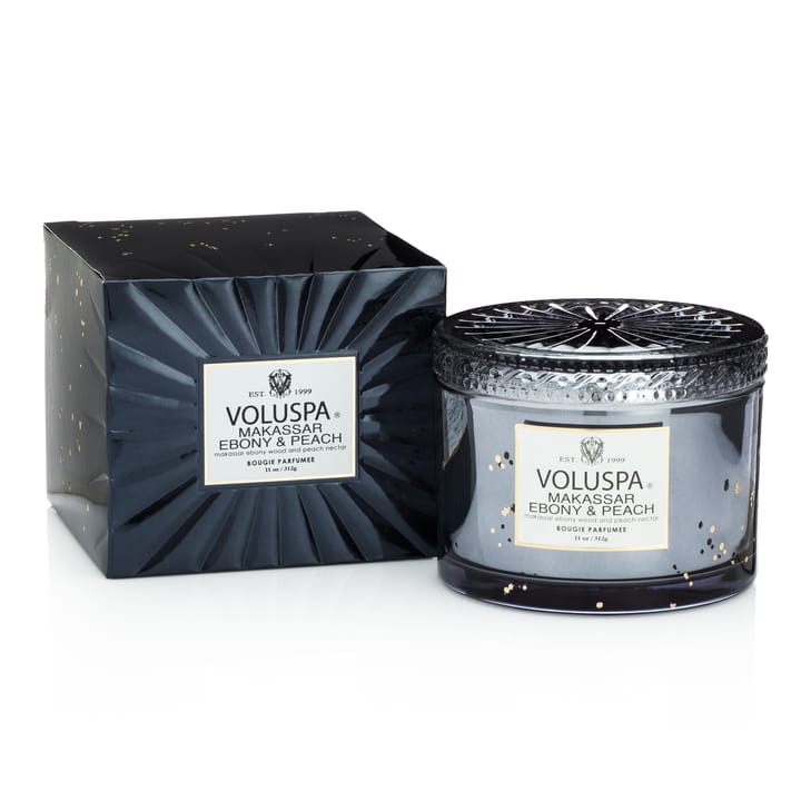 Boxed Corta Maison doftljus 45 timmar, Makassar Ebony & Peach Voluspa