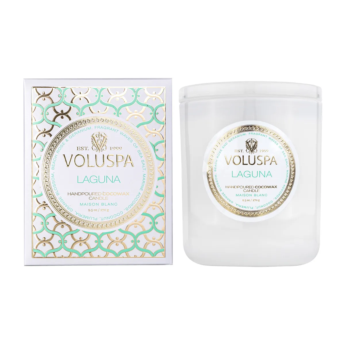 Voluspa Classic Maison Blanc doftljus 60 timmar Laguna