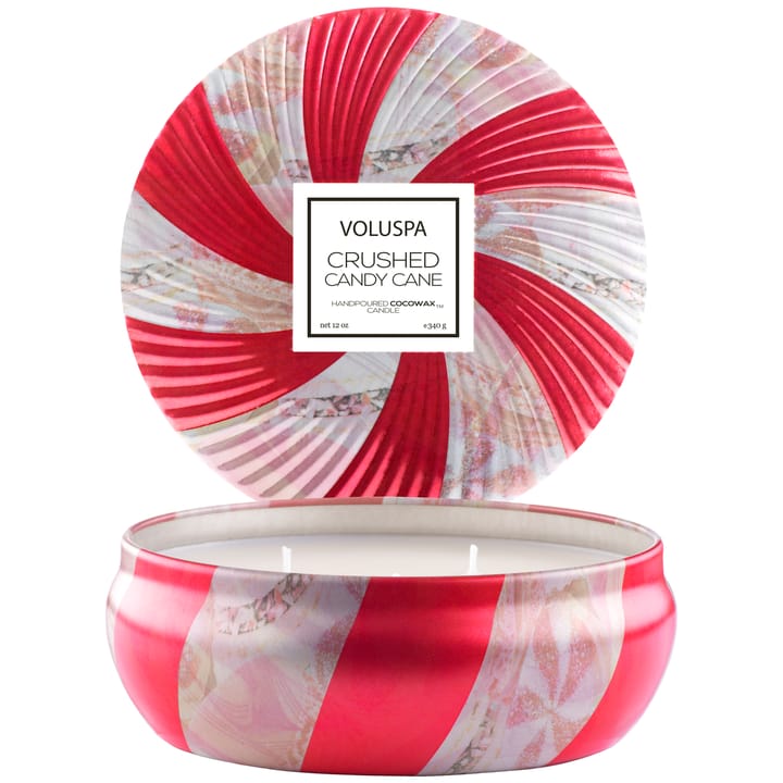 Limited Edition 3-wick in tin 40 timmar, Crushed Candy Cane Voluspa