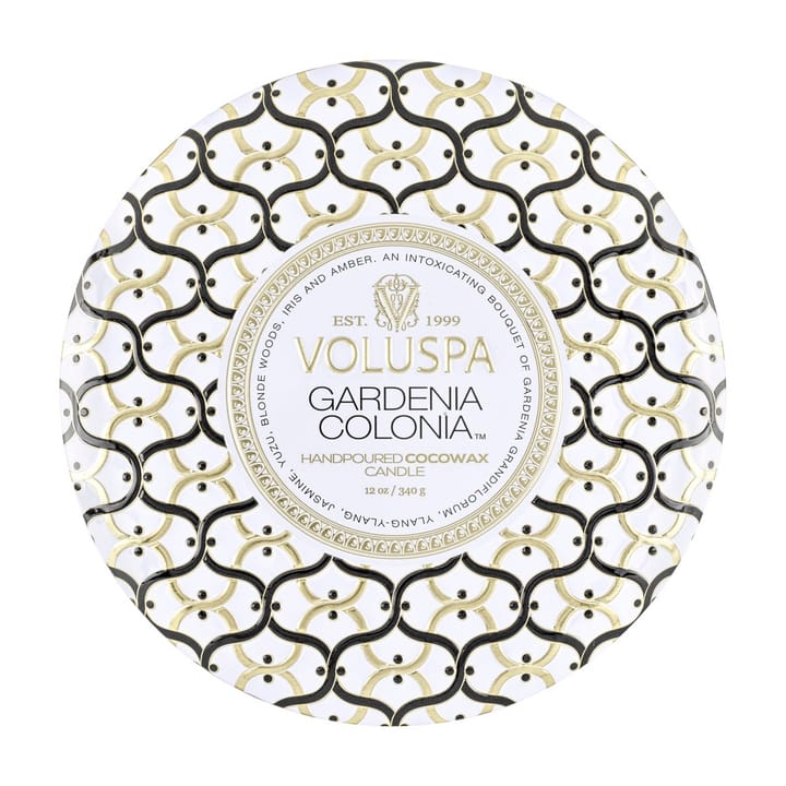 Maison Blanc 3-wick Tin doftljus 40 timmar - Gardenia Colonia - Voluspa