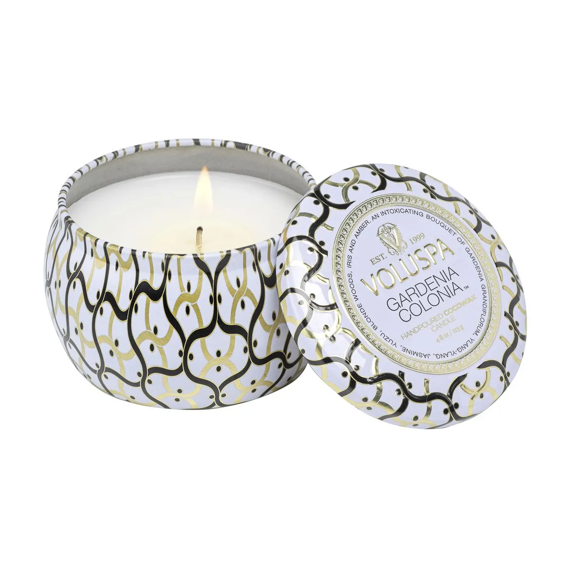 Maison Blanc Mini Tin doftljus 25 timmar, Gardenia Colonia Voluspa