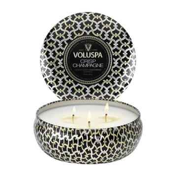 Maison Noir 3-wick Tin doftljus 40 timmar - Crisp Champagne - Voluspa