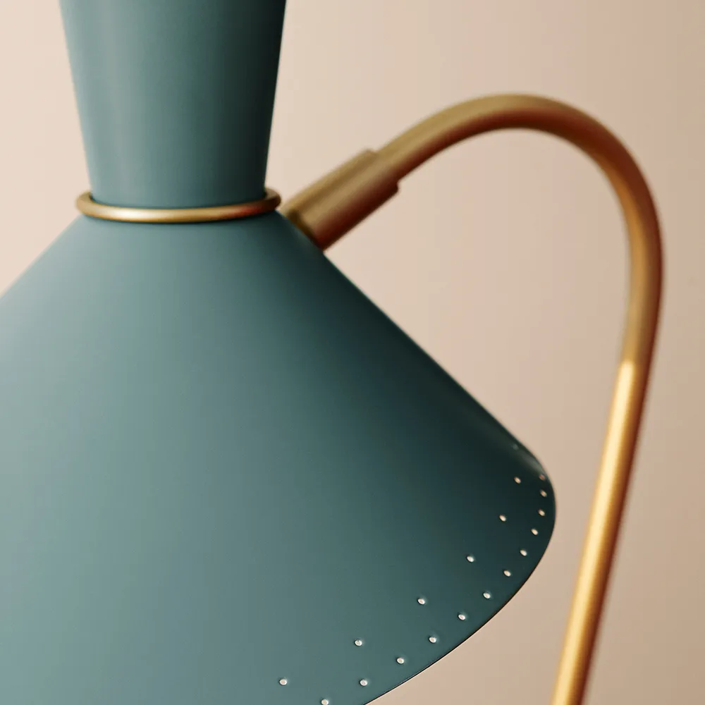 Bloom Bordslampa, warm white, mässingsstativ Warm Nordic