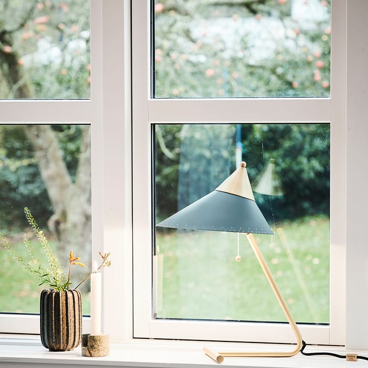 Brass Top bordslampa, rusty red, mässingsstativ Warm Nordic