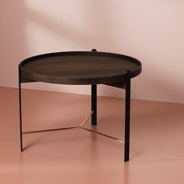 Compose soffbord Ø70 cm med mässingsunderrede - Smoked oak - Warm Nordic