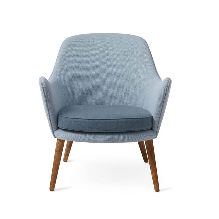 Dwell loungestol - tyg merit 014/rewool 768 minty grey/light steel blue, ben i rökt ek - Warm Nordic