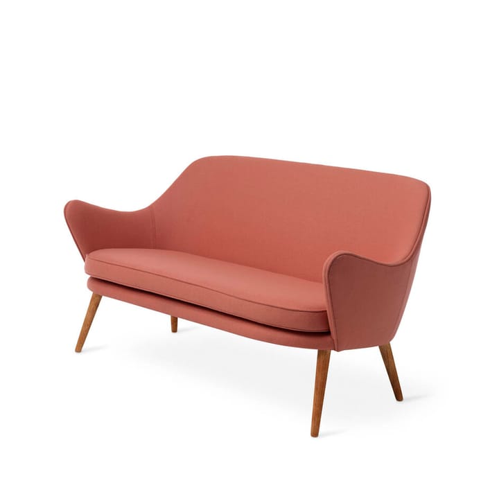 Dwell soffa - 2-sits tyg hero 511 blush, ben i rökt ek - Warm Nordic