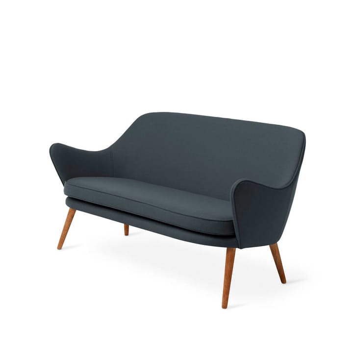 Dwell soffa - 2-sits tyg hero 991 petrol, ben i rökt ek - Warm Nordic