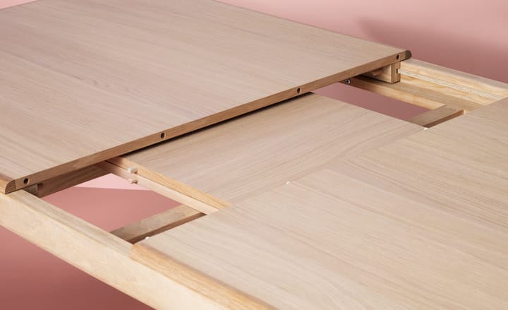 Evermore matbord inkl. 2 iläggsskivor á 45 cm, Natural oak, 160 cm Warm Nordic