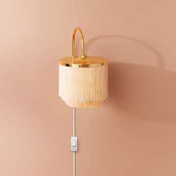 Fringe vägglampa - pale pink, mässingspläterat stål - Warm Nordic