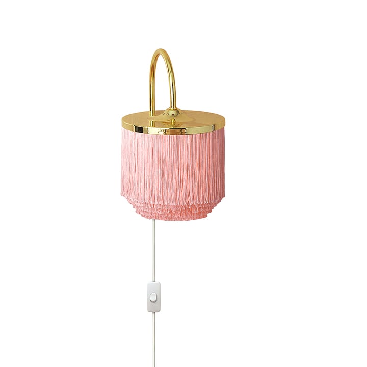 Fringe vägglampa - pale pink, mässingspläterat stål - Warm Nordic