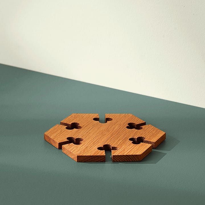 Gourmet Wood Trivet hexagon - Ek - Warm Nordic